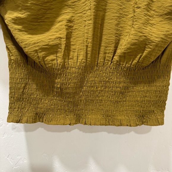 Madewell Drapey Banded-Bottom Button-Down Top Women's XS Spiced Olive - Picture 9 of 15